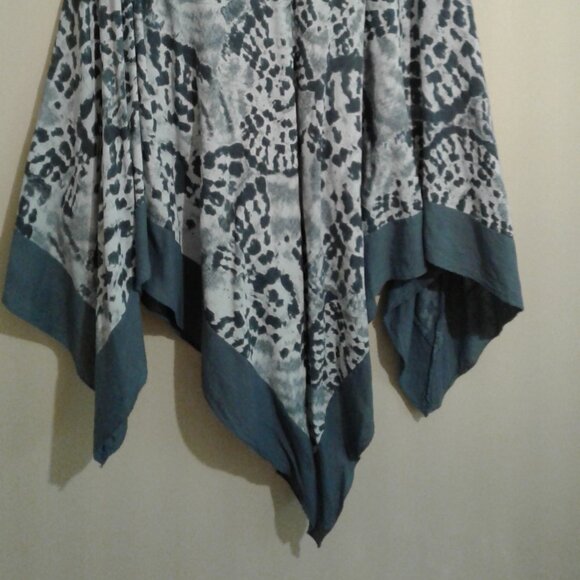 Elena Baldi Boho 100% linen tie dye patten cape - Picture 2 of 7